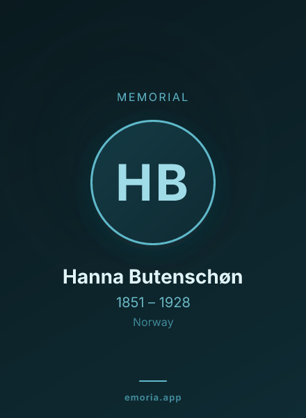 Memorial portrait of Hanna Butenschøn
