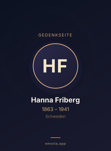 Gedenkportrait von Hanna Friberg