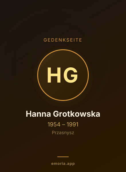 Gedenkportrait von Hanna Grotkowska