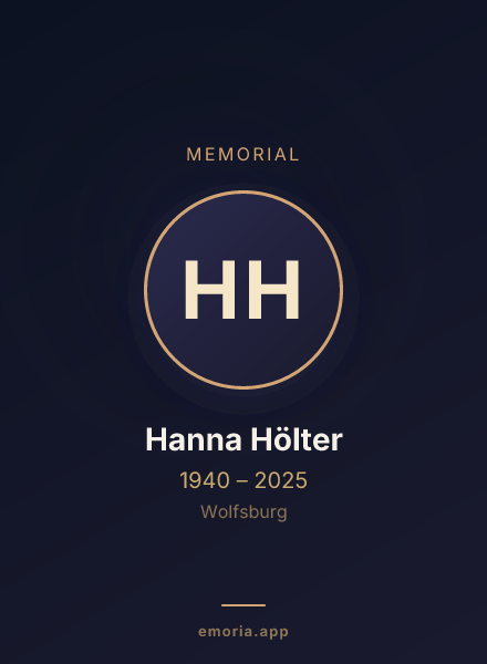 Memorial portrait of Hanna Hölter