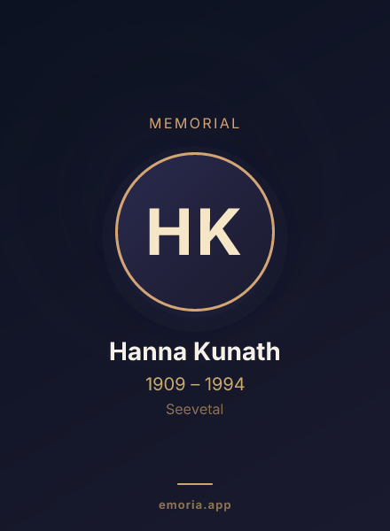 Memorial portrait of Hanna Kunath