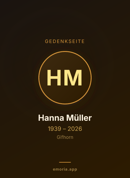 Gedenkportrait von Hanna Müller