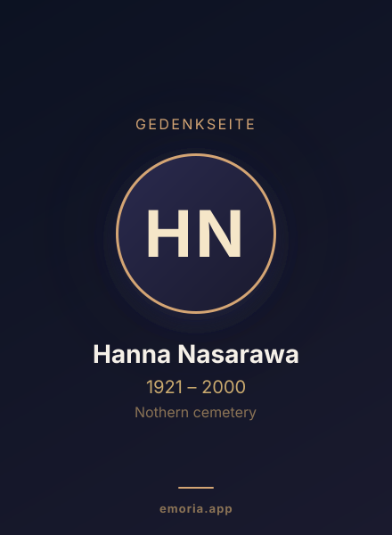 Gedenkportrait von Hanna Nasarawa
