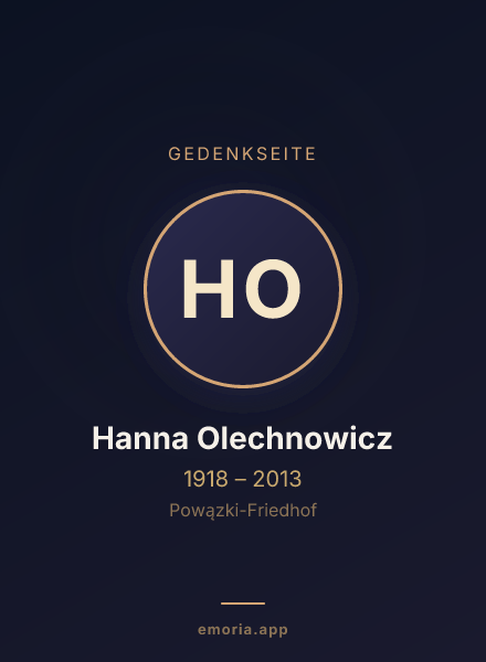 Gedenkportrait von Hanna Olechnowicz