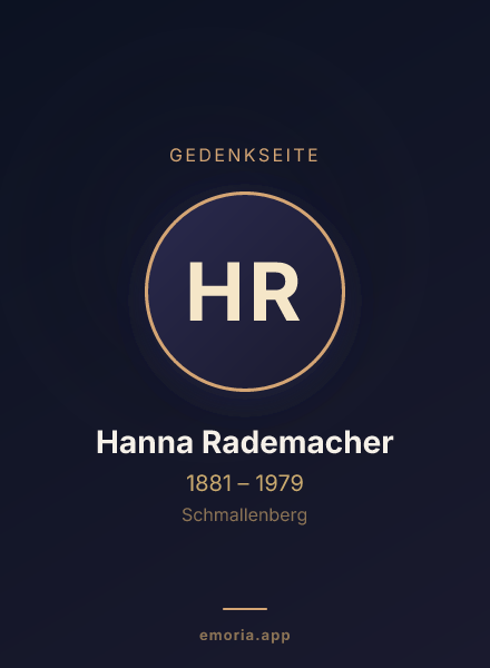 Gedenkportrait von Hanna Rademacher