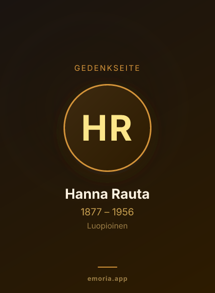 Gedenkportrait von Hanna Rauta