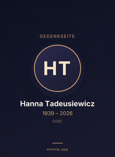 Gedenkportrait von Hanna Tadeusiewicz