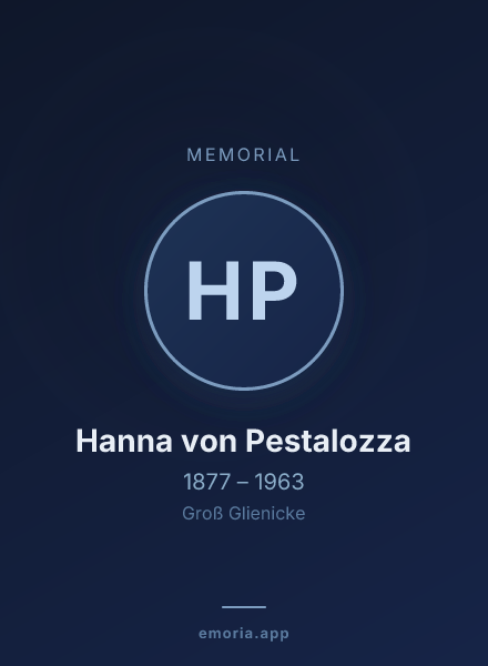 Memorial portrait of Hanna von Pestalozza