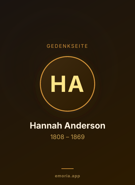 Gedenkportrait von Hannah Anderson