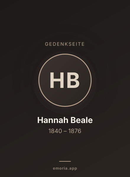 Gedenkportrait von Hannah Beale