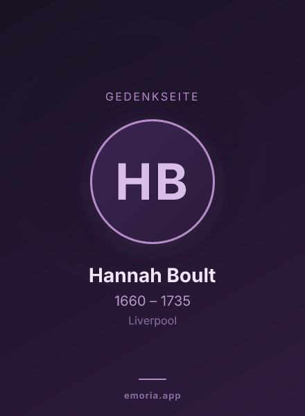 Gedenkportrait von Hannah Boult
