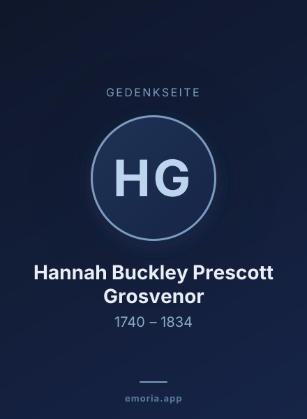 Gedenkportrait von Hannah Buckley Prescott Grosvenor