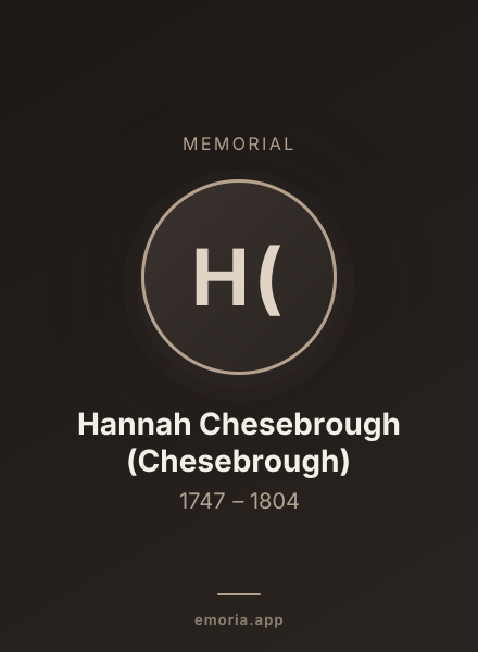 Memorial portrait of Hannah Chesebrough (Chesebrough)