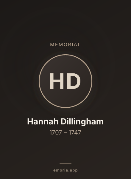 Memorial portrait of Hannah Dillingham