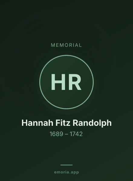 Memorial portrait of Hannah Fitz Randolph