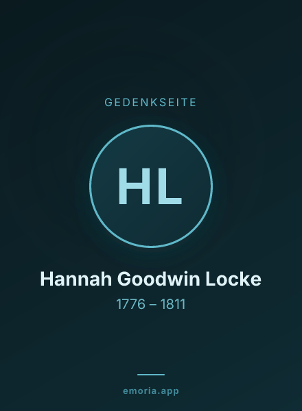Gedenkportrait von Hannah Goodwin Locke