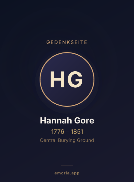 Gedenkportrait von Hannah Gore