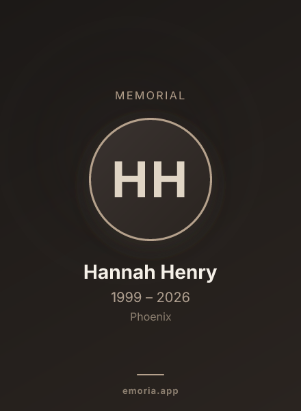 Memorial portrait of Hannah Henry