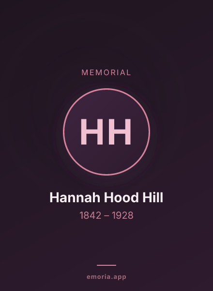 Memorial portrait of Hannah Hood Hill