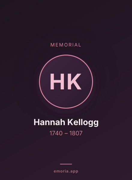 Memorial portrait of Hannah Kellogg