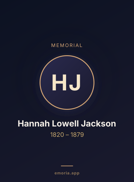 Memorial portrait of Hannah Lowell Jackson