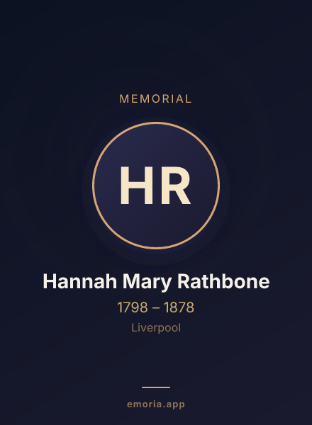 Memorial portrait of Hannah Mary Rathbone