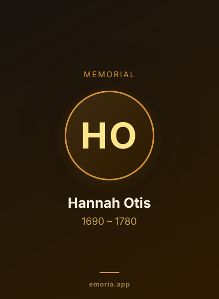 Memorial portrait of Hannah Otis