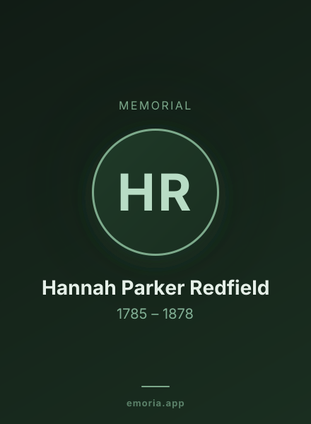 Memorial portrait of Hannah Parker Redfield