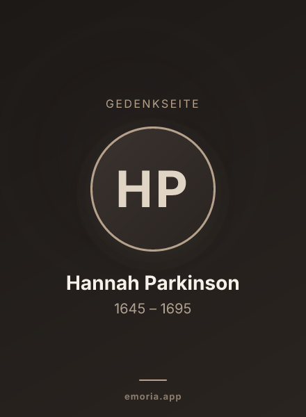 Gedenkportrait von Hannah Parkinson