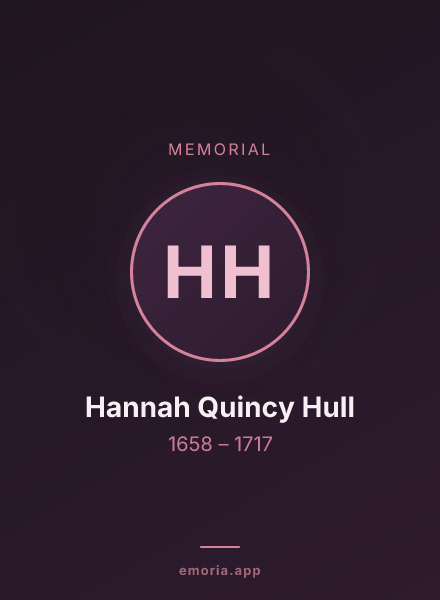 Memorial portrait of Hannah Quincy Hull