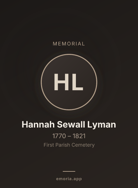 Memorial portrait of Hannah Sewall Lyman