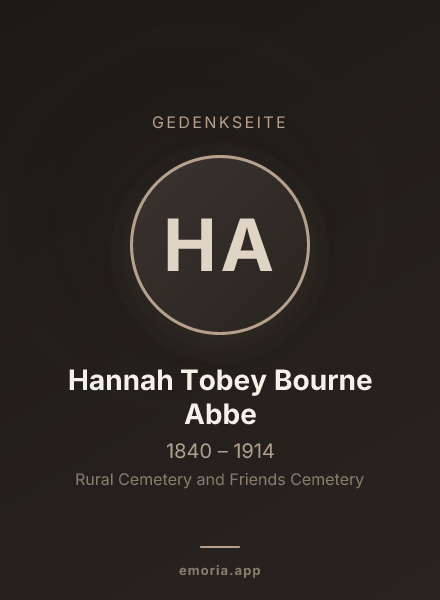 Gedenkportrait von Hannah Tobey Bourne Abbe