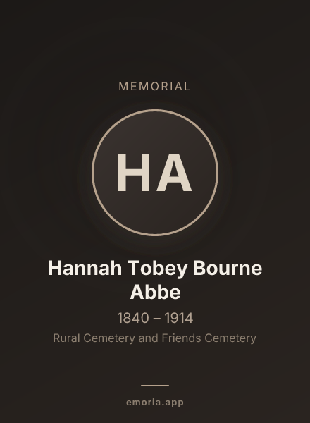 Memorial portrait of Hannah Tobey Bourne Abbe