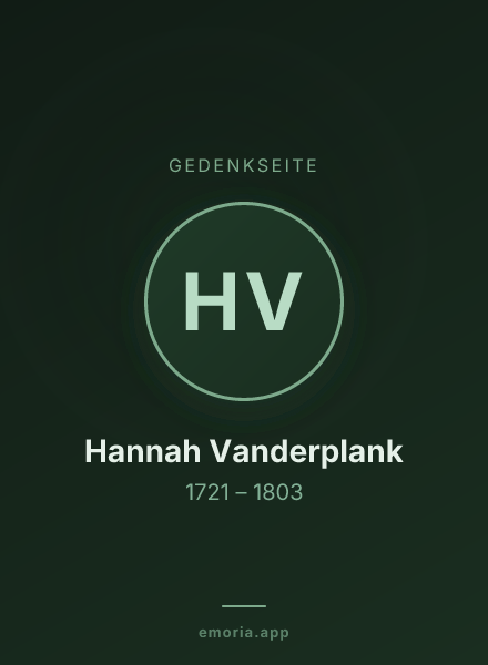 Gedenkportrait von Hannah Vanderplank
