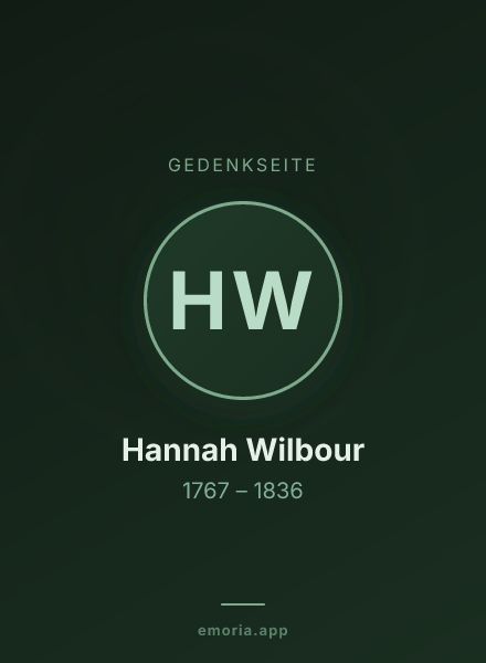 Gedenkportrait von Hannah Wilbour