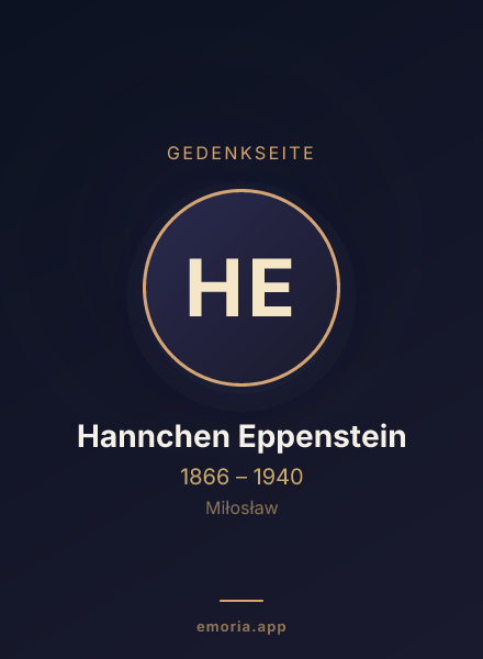 Gedenkportrait von Hannchen Eppenstein