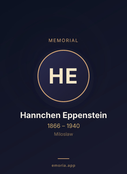 Memorial portrait of Hannchen Eppenstein