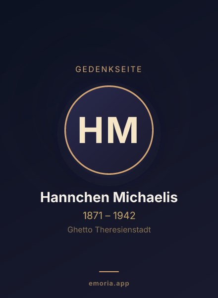 Gedenkportrait von Hannchen Michaelis