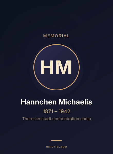 Memorial portrait of Hannchen Michaelis