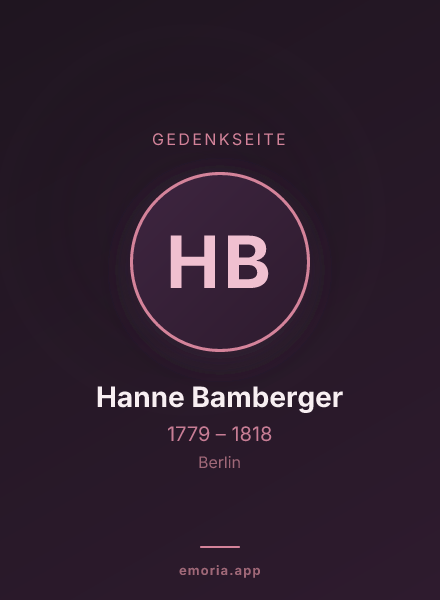 Gedenkportrait von Hanne Bamberger