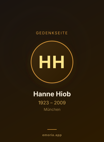 Gedenkportrait von Hanne Hiob