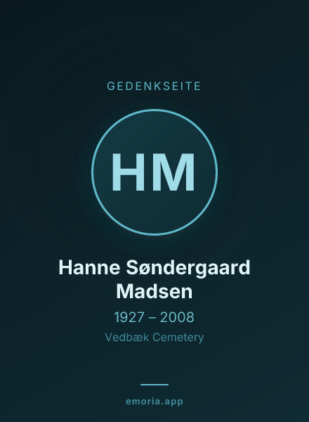 Gedenkportrait von Hanne Søndergaard Madsen