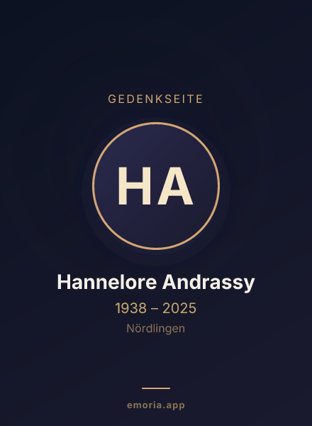 Gedenkportrait von Hannelore Andrassy
