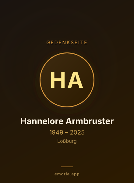Gedenkportrait von Hannelore Armbruster