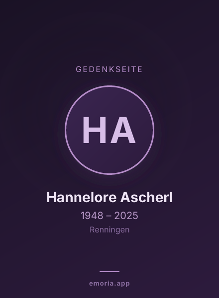 Gedenkportrait von Hannelore Ascherl
