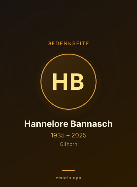 Gedenkportrait von Hannelore Bannasch