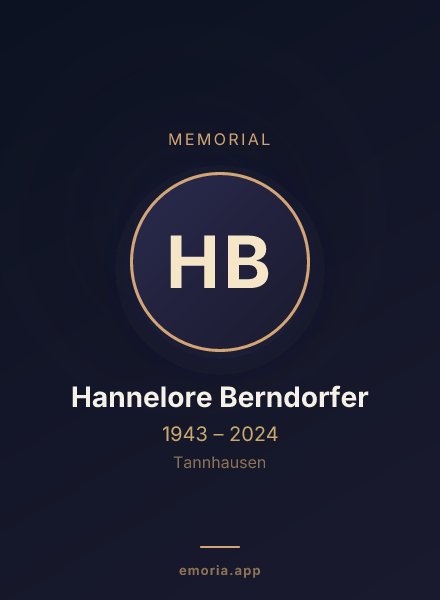 Memorial portrait of Hannelore Berndorfer