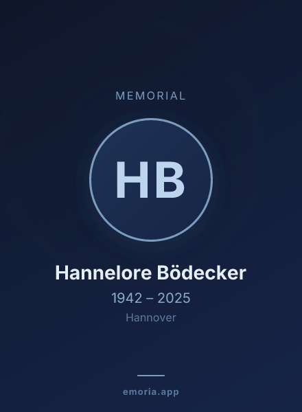 Memorial portrait of Hannelore Bödecker