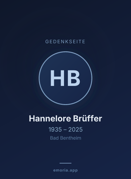 Gedenkportrait von Hannelore Brüffer
