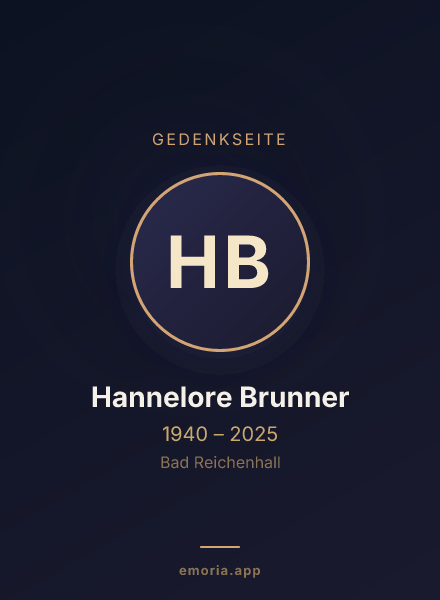 Gedenkportrait von Hannelore Brunner
